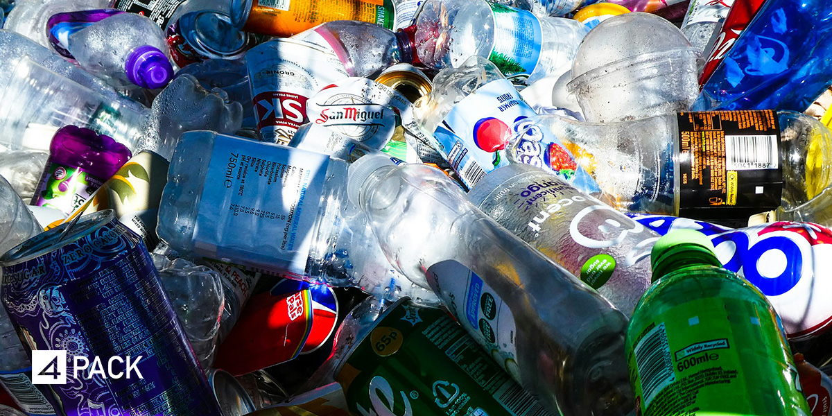 England Deposit Return Scheme lagging leaving a pile of plastic drink bottles waste