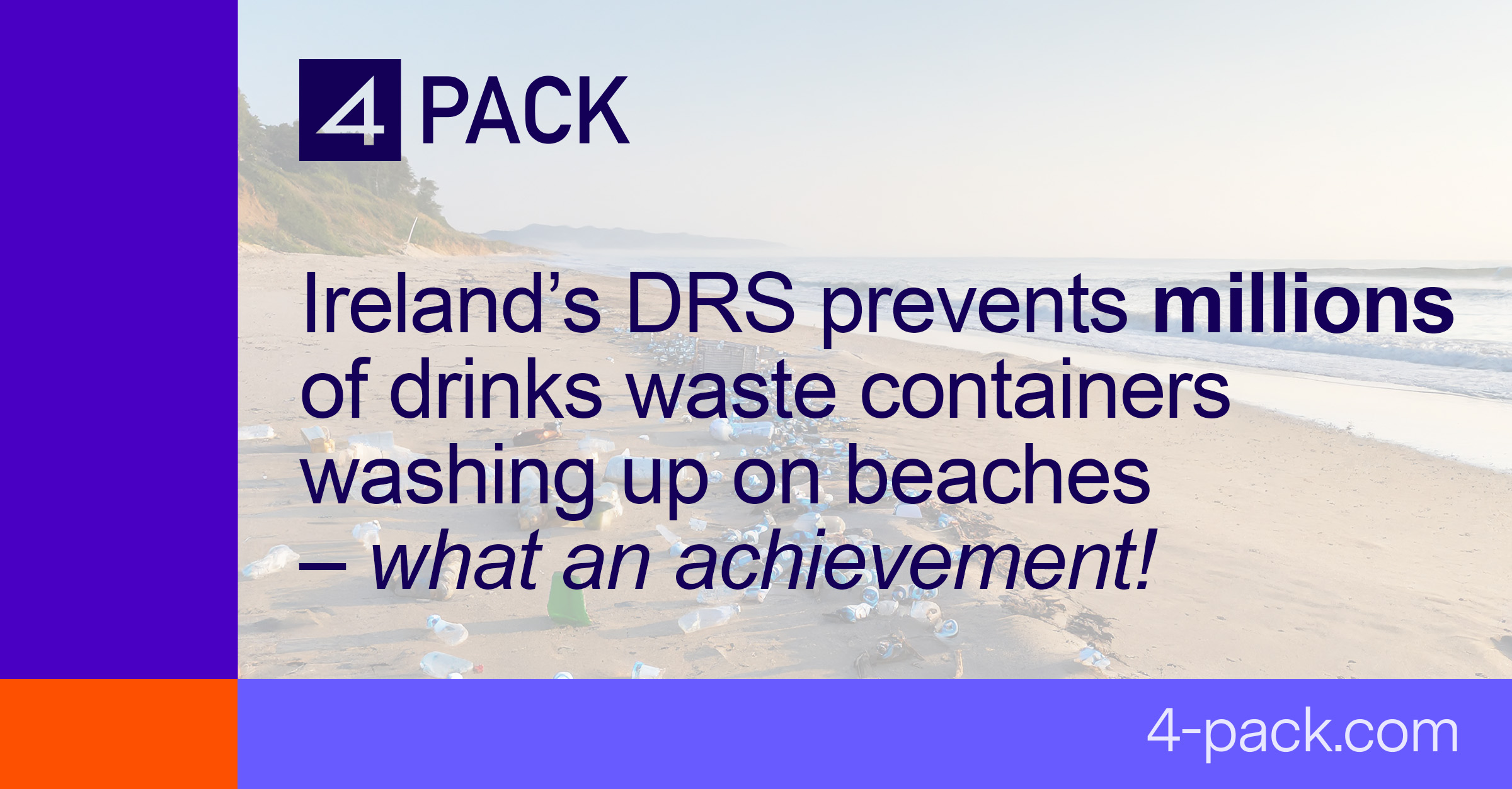 Irish Deposit Return Scheme keeps a million cans and bottles a day off beaches and landfill